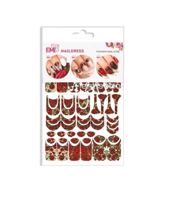 Naildress Slider Design Red Roses