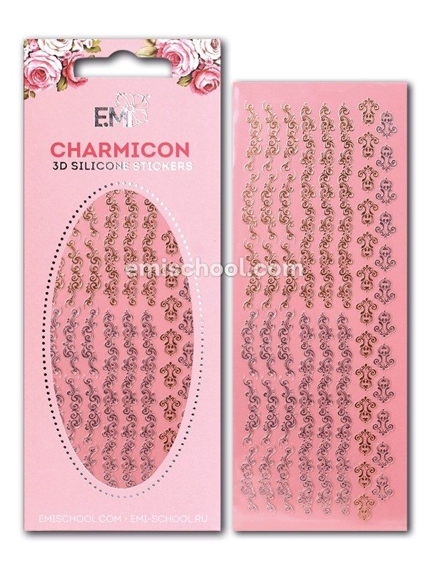 CHARMICON 3D Silicone Stikers Swirl nr.1 Black/White