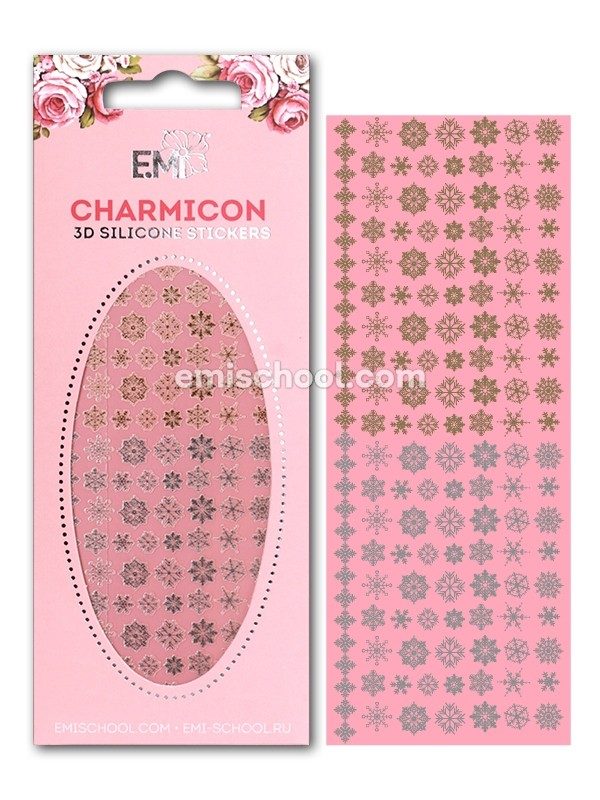 CHARMICON 3D Silicone Snowflakes Nr.1 Gold/Silver